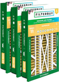 Filterbuy 16x25x5 Air Filter MERV 11 Superior Pet & Allergy Defense (3-Pack), Electrostatic Pleated HVAC AC Furnace Filters for Honeywell Return Grille (Actual Size: 14.38 x 23.38 x 3.69)