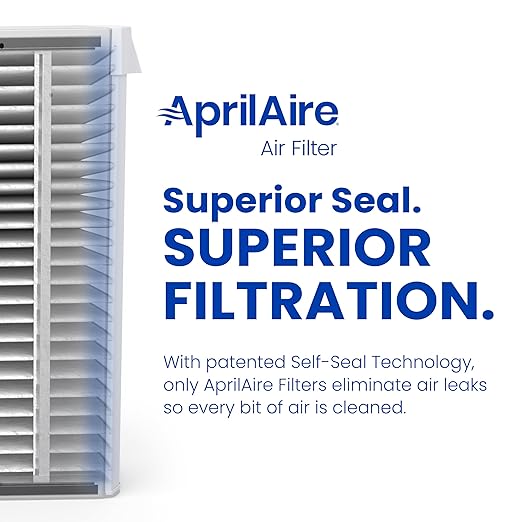 AprilAire 410 Replacement Filter for AprilAire Whole House Air Purifiers - MERV 11, Clean Air & Dust, 16x25x4 Air Filter (Pack of 8)