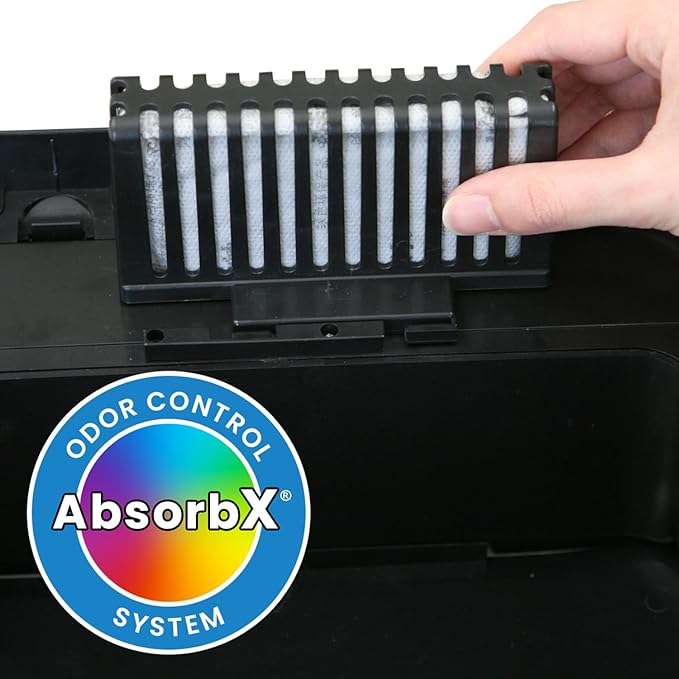 iTouchless 2-Pack AbsorbX Deodorizers Absorbs, Natural Activated Carbon, Biodegradable, for use with 8 Gallon and Larger Trash Cans with Odor Filter Compartment