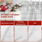 Valentine's Day Valance Curtains for Kitchen, Red Love Trees Bicycles Balloons Wood Grain Privacy Rod Pocket Valance Curtain, Light-Filtering Window Treatment for Bedroom Bathroom, 60"x14"