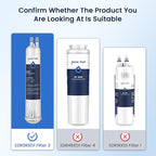 GLACIER FRESH EDR3RXD1 Refrigerator Water Filter, Compatible with 4396841, KAD3RXD1, WHR3RXD1, 4396841, 4396710, Filter 3, 46-9083,46-9030, 9030, 9083 Refrigerator Water Filter, 3+3 Packs
