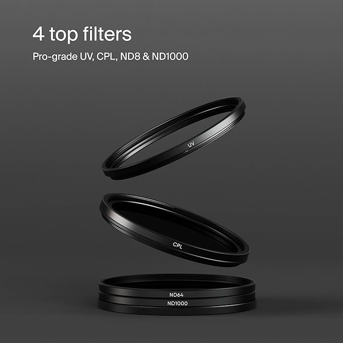 Urth 37mm UV, Circular Polarizing (CPL), ND8, ND1000 Lens Filter Kit (Plus+)