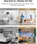 Dreame Smart Air Purifier PM20 for Home Large Room, Cleans 7,534 ft² in One Hour with 4 Filters, Dual-way Air Oulets, Al Tracking, Air Quality Monitor with 7 Sensors, 3-in-1 Purifier, Heater & Fan