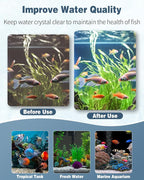 Pawfly Aquarium Bio Sponge Filter Media Pad, 6.3" x 5.5" x 0.78"Filter Foam Sponge Pads Cut-to-Size Foam for Fish Tank Filters Sumps Ponds Hydroponics, 12 Pack