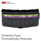 3M Versaflo Formaldehyde/HEPA Cartridge TR-6350N, NIOSH Approved, for TR-600/800 PAPR Series, Case of 5