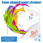 50 Pack of Premium Paint Strainers with 190 Micron Fine Mesh Filters - 3D Printing Ultra-Flow Blue Nylon Cone Strainers for Paint and Fluid Filtration