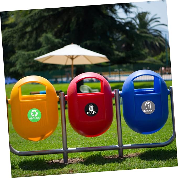 9pcs Trash Can Classification Stickers Decals for Trash Sorting for Home Recycling Bins