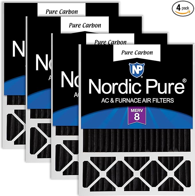 Nordic Pure 20x25x5 (Actual Size: 19 7/8 x 24 7/8 x 4 3/8) Honeywell/Lennox Replacement Odor Reduction Merv 8 Filter 4 PK