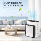 TZ-K2 Replacement Fil-ter Compatible with ToLife TZ-K2 Air Puri-fier for Home Large Room, 3-in-1 HEPA High-Efficiency Activated Carbon TZ-K2-A Fil-ter, 3 Pack