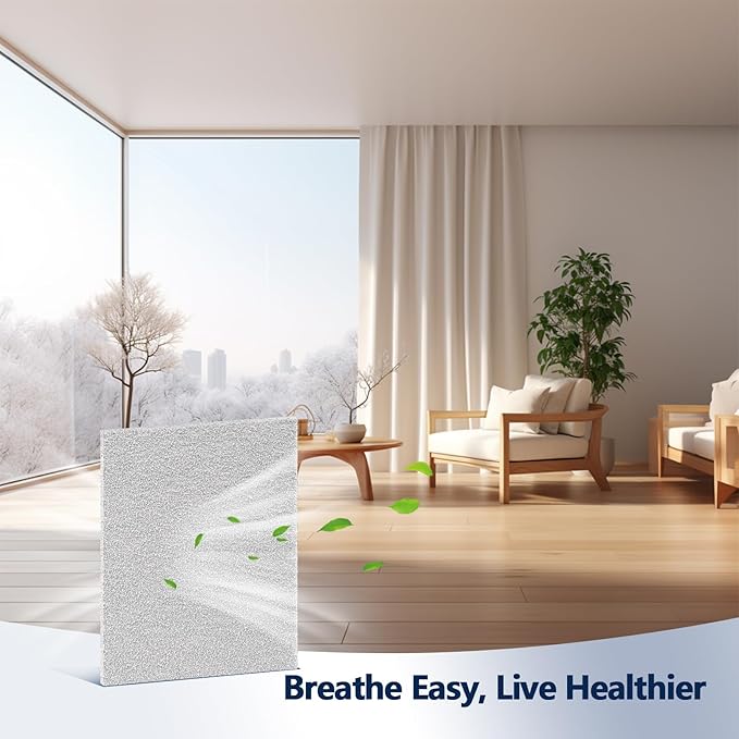 Air Vent Filter 20x100 Inch,Cut to Size Air Filter Material (60+ Filters), Electrostatic Triple Vent Filters for Floor, Ceiling, HVAC & RV Vents, Includes 48 Adhesive Hook Tape