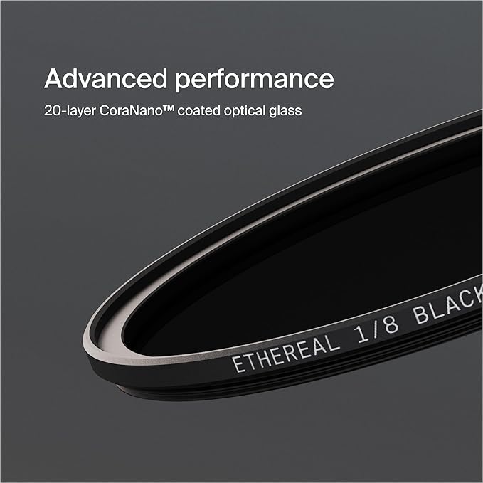 Urth 62mm Magnetic Ethereal Black Mist ⅛ Diffusion Lens Filter (Plus+) - Cinematic Effect, 20-Layer Nano-Coated Light Dispersing Particles