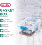 Sterilite 6-Pack Gasket Box, Weather-Resistant Storage Bins with Latching Lids, 12 Quart - Heavy-Duty Organizing Containers for Closet, Bathroom, and Office