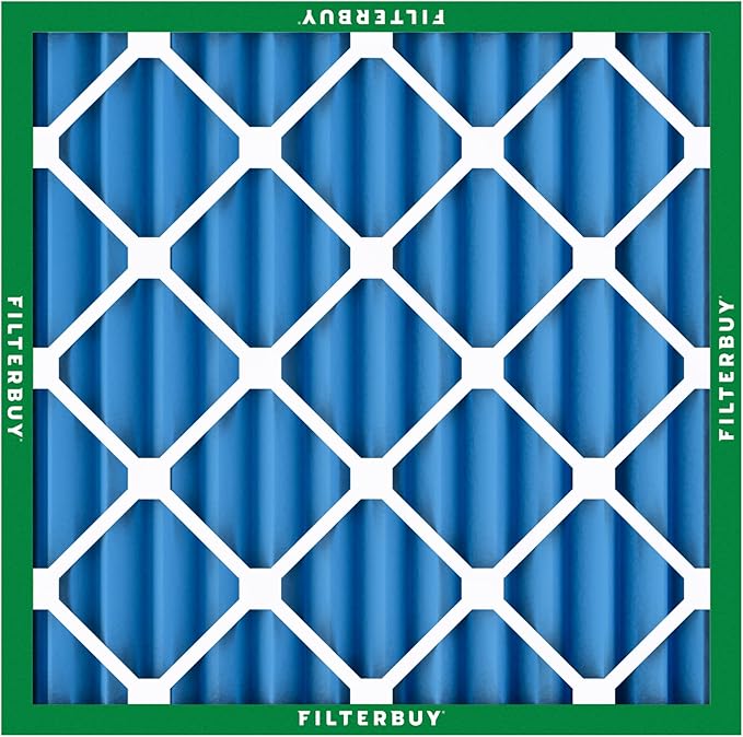 Filterbuy 20x20x2 Air Filter MERV 13 Optimal Smoke & Allergy Defense (1-Pack), Electrostatic Pleated HVAC AC Furnace Filters Replacement, Made in USA (Actual Size: 19.50 x 19.50 x 1.75)