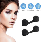 50 Pieces Nose Plug Filter Disposable Nose Dust Filters Bulk Sponge Nostril Filters for Spray Tanning Welding Dust Allergies Dust Construction Areas (Black)