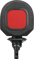 Soundbox Vocal Recording Isolation Booth | Portable Microphone Shield, Pop Filter for Studio-Quality Sound for Singing, Podcasting, Acoustic High-Density Foam Ball, Mic Soundproof Box (Fire Red)