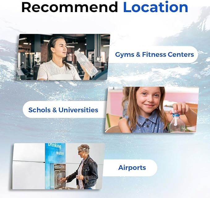 Water Filter Replacement Compatible With Elkay 51600C EWF6000 Bottle Filling Stations, 6000 Gallons/12 Months (No Chip - 2 Pack)