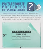 10PCS 5x7 Inch Cut-to-Size Welding Helmet Hood Replacement Clear Inside Outside Front Protective Lens Filter Cover Plexiglass Sheets for Most Helmet, Craft Projects, Signs Display Cases, Picture Frame