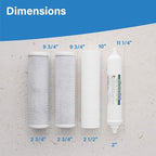 Applied Membranes Inc. | Reverse Osmosis Filter Replacement For 5 Stage Reverse Osmosis Water Filtration Systems (100 GPD, Pre & Post Filters Set - 1 Year Supply)