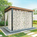 Leaf Outdoor Curtains for Patio Summer Jugal Leaves Pastoral Plant Linen Waterproof Outside Curtains with Grommet Top Weatherproof Curtain for Cabana Pergola Gazebo, 2 Pack, 54" W x 84" L