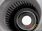 BLACK 2.5" 63.5 mm Inlet Cold Air Cone Replacement Performance Washable Clamp-On Dry Air Filter