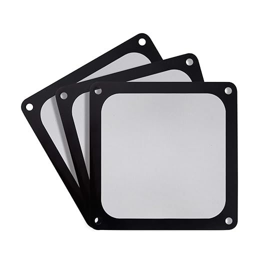 Silverstone Technology SST-FF143B-3Pk 140mm Ultra Fine Fan Filter with Magnet Cooling, Compatible with Most 140mm Fans or Vents