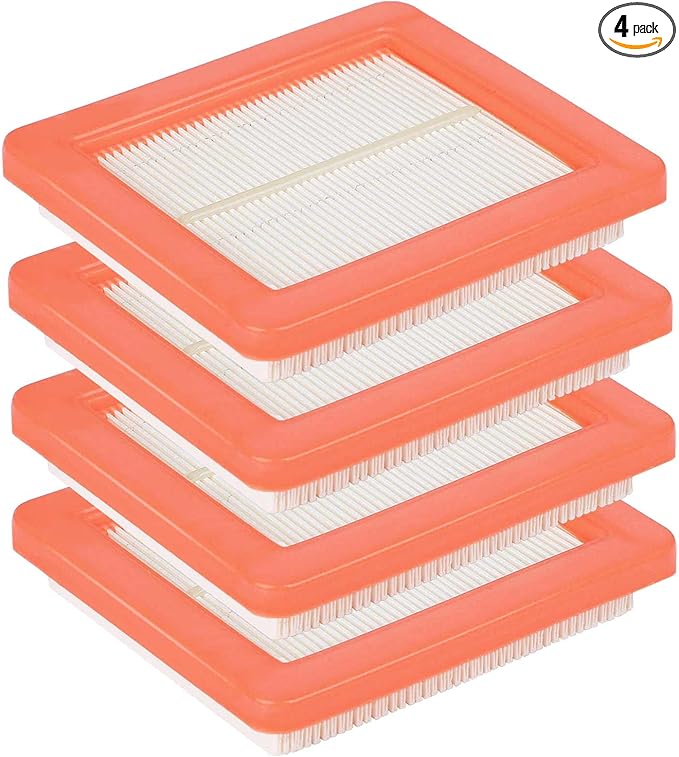 17211-Z8B-901 Air Filter, 4 Pack HRX217 Air Filter for Honda GCV160LA1 GCV190LA Engine Harmony II HRR216 HRR216K9VKAA HRS216 HRN216 Walk Behind Mower