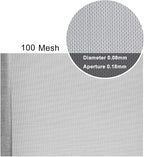 Stainless Steel Woven Wire Mesh Stainless Steel Wire Mesh 100 Mesh Filter Screen Rodent Proof Insect Mesh High Density Tear Resistant for Airbricks Garden Protection (Silver 1.2x8m