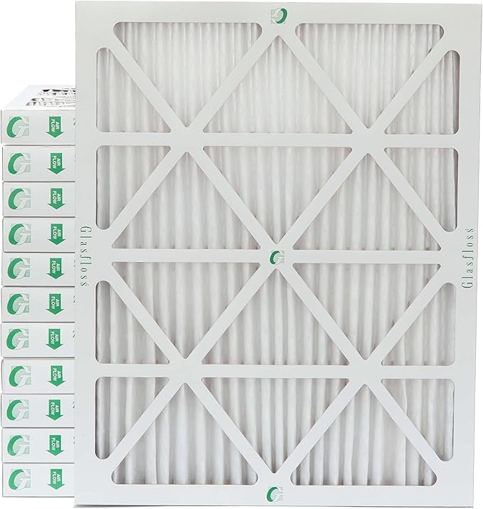 Glasfloss ZL 20x25x2 MERV 13 (FPR 10) 2" Inch Air Filters for AC and Furnace. Case of 12. Actual Size: 19-1/2 x 24-1/2 x 1-3/4