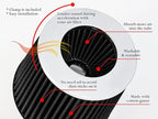 BLACK 4" 102 mm Inlet Truck Air Cone Replacement Performance Washable Clamp-On Dry Air Filter (8" Tall)