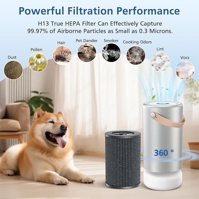 Air Pro HEPA Tri-Power Filter Compatible with Molekule Air Pro | Air Purifier, Multi-Stage Filtration System with Activated Carbon Air Pro Filter, 1 Pack