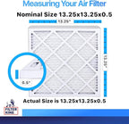 Filter King 13.25x13.25x0.5 Air Filter | 4-PACK | MERV 8 HVAC Pleated A/C Furnace Filters | MADE IN USA | Actual Size: 13.25 x 13.25 x 0.5"