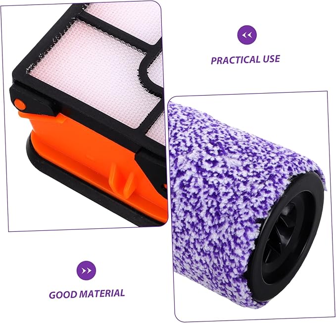VALICLUD Shark Floor Scrubber Accessory Replacement Filter Brush Roller for Wet Dry Vacuum