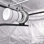 iPower 6 Inch 442 CFM Inline Fan Filter 25 Feet Ducting Combo with Variable Speed Controller & Rope Hanger for Grow Tent Ventilation, Silver