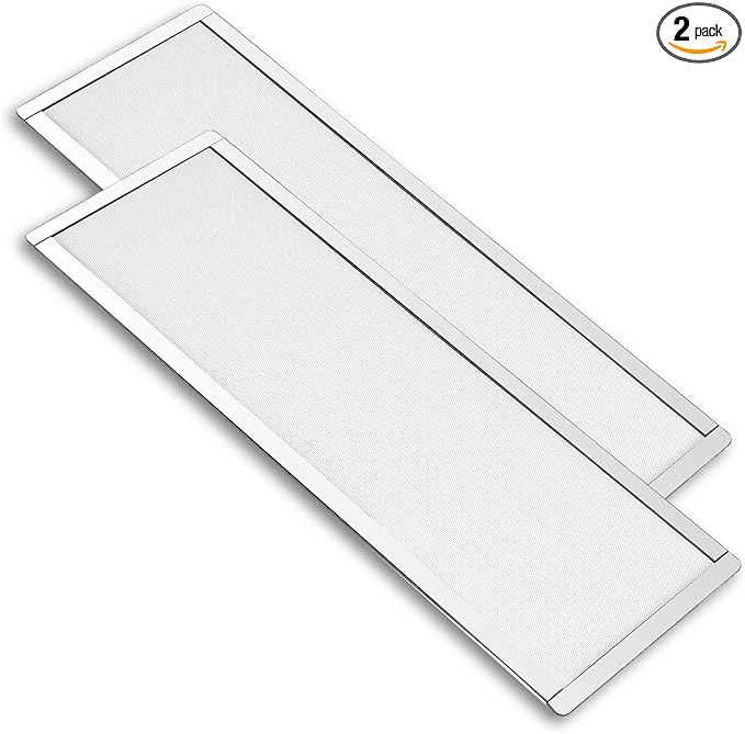 360mm 120mm x 2 PC Fan Dust Mesh Filter 4.72inch PVC Computer PC Case Dust Proof Filter Cover Magnetic White 2-Pack