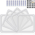 Dust Filter PC 140mm for Computer Cooler/PSU/Routers Nylon 80 Mesh, Magnetic Frame PC Fan Dust Mesh PC Cooler Filter Dustproof Computer Fan Grills (Nylon, 140 * 140mm, 5pcs, White)