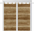 Vintage Western Bathroom Curtains 63 Inch Length, Window Curtains Tab Top, Rustic Farmhouse Wooden Grain Barn Door Light Filtering Window Treatments Drapes 52"x63" 2 Panel