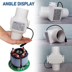 Small Inline Duct Fan 12V 2.36 Inch 60Mm Ventilation Exhaust Booster 14W 58 Cfm Intake Extractor Blower for Carbon Filter Grow Tent Room (Color : NO Adjustable Speed, Size : 14w)