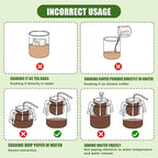 CARGEN 50Pcs Portable Coffee Filter Paper Bag - Hanging Ear Drip Coffee Bags Single Serve Disposable Pour Over Filter Bag for Camping, Backpacking, Travel, Office, Home, Outdoor and on the go