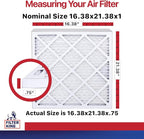 Filter King 16.38x21.38x1 Air Filter | 12-PACK | MERV 11 HVAC Pleated A/C Furnace Filters | MADE IN USA | Actual Size: 16.38 x 21.38 x .75"