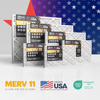 BNX TruFilter 16x25x2 Air Filter MERV 11 (4-Pack) - MADE IN USA - Allergen Defense Electrostatic Pleated Air Conditioner HVAC AC Furnace Filters for Allergies, Dust, Pet, Smoke, Allergy MPR 1200 FPR 7