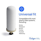 Culligan MaxClear 3 Gallon Gravity Water Filter System, Brushed Stainless-Steel Countertop Water Filter NSF/ANSI Certified to Reduce Microplastics, Lead & Total PFAS, with 6 Ceramic Filters