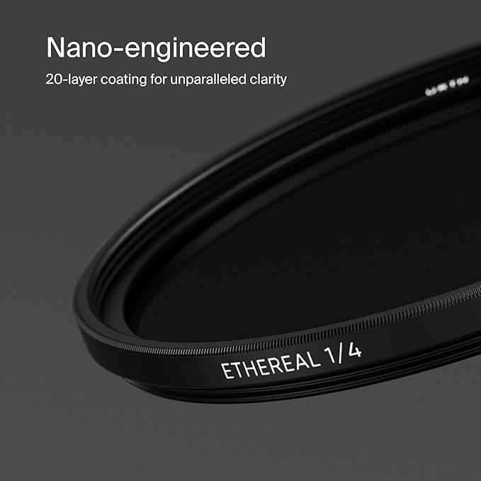 Urth 67mm Ethereal Black Mist ¼ Diffusion Lens Filter (Plus+) - Cinematic Effect, 20-Layer Nano-Coated Black Mist Light Diffusion Particles