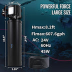 TARARIUM 600GPH Cold Plunge Small Pool Filter with 24V DC Powerful Pump for or Up to 1000 Gal Cloudy Water Cleaner
