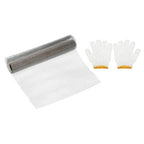 PATIKIL 40" L x 10" W Woven Wire Mesh, 10 Mesh 304 Stainless Steel Air Vent Filter Screen with Gloves for Window Security Vent Cover Filtration Animals Fence