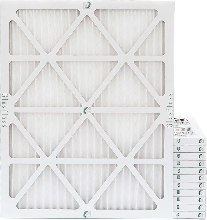 Glasfloss ZL 18x24x1 MERV 13 (FPR 10) Air Filters for AC and Furnace. Case of 12. Actual Size: 17-1/2 x 23-1/2 x 7/8