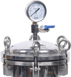 1" NPT Fluid Filter, 304 Stainless Steel - 2 Bag Filter Housing, 150PSL High Pressure Filtration System, 10t/h High Pressure Filter Available for Whole House