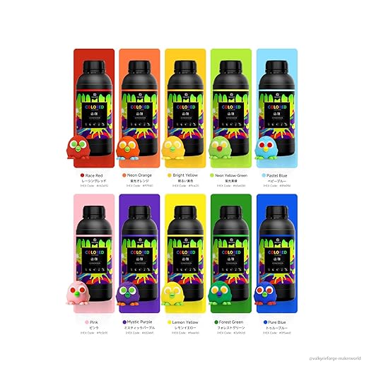RESIONE CL-TH Tough ABS-Like Color 3D Printer Resin, Highly Saturated & Opaque Colors, Rigid and Tough, Wear & Scratch Resistant, Low Shrinkage for Figures, Models & Prototypes, Neon Orange-1KG