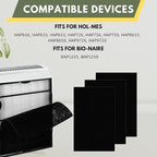 Nispira Carbon Pre Filters Replacement Compatible with Holmes HAPF600DM-U2 HAPF600 HEPA Filter. Replaces Part HAPF60, Filter C, 4 Pack