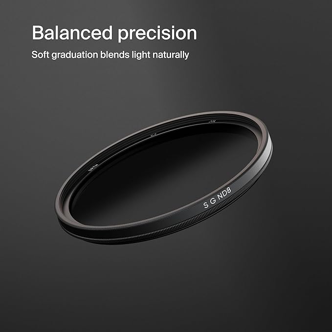 Urth 49mm Soft Graduated ND8 Lens Filter (Plus+) — 3-Stop, Ultra-Slim 20-Layer Nano-Coated Soft Grad Neutral Density Camera Lens Exposure Balance Filter