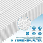 4 Pack HAP602 Replacement Filter for ECOSELF HAP602/HAP602WF Air Purifier, 3-IN-1 Filter Replacement, High-Efficient & Activated Carbon Filter for Home